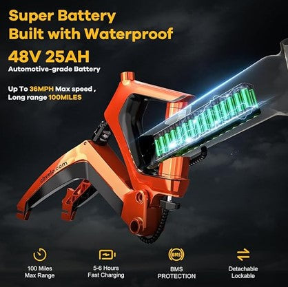 EK6 Max Up to 100Mile,36mph