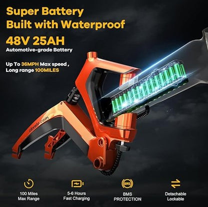 EK6 Max Up to 100Mile,36mph