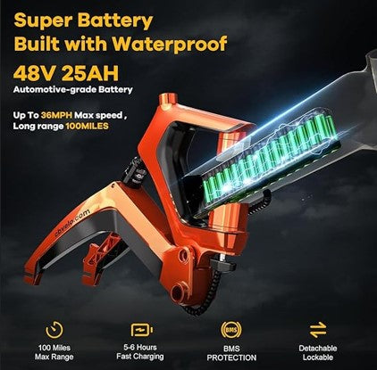 EK6 Max Up to 100Mile,36mph